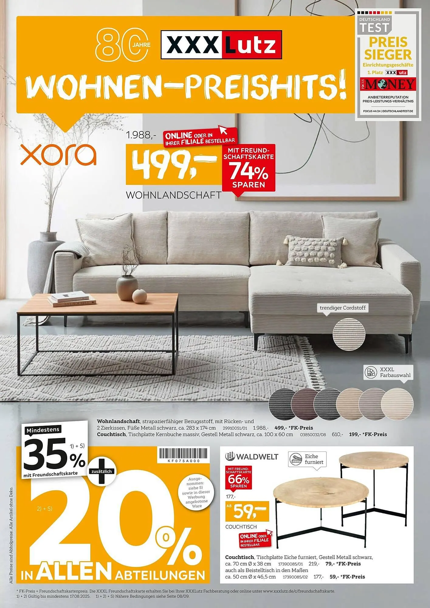 XXXLutz Prospekt von 4. August bis 17. August 2025 - Prospekt seite 1