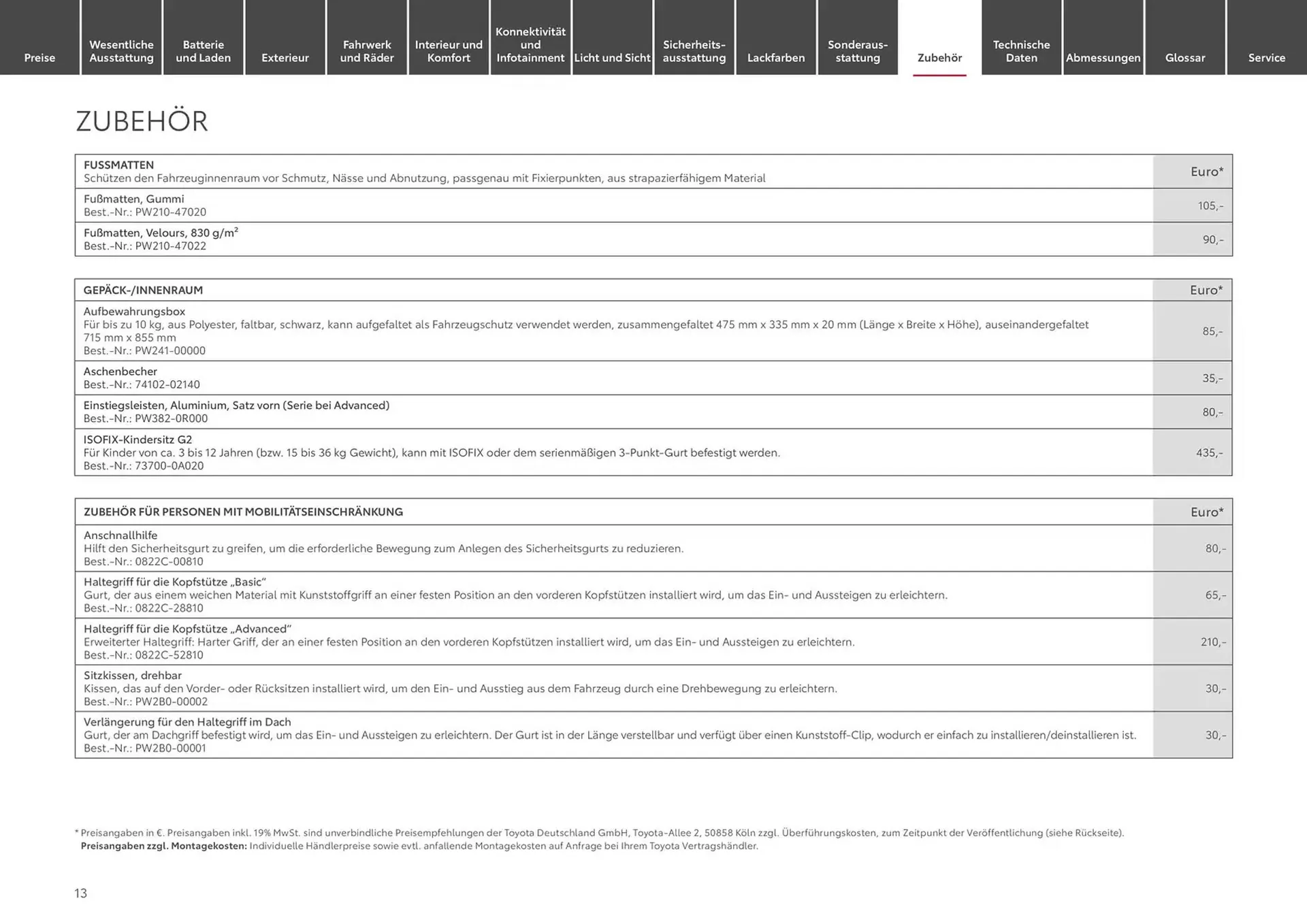 Toyota Prospekt von 1. Januar bis 1. Januar 2026 - Prospekt seite 13