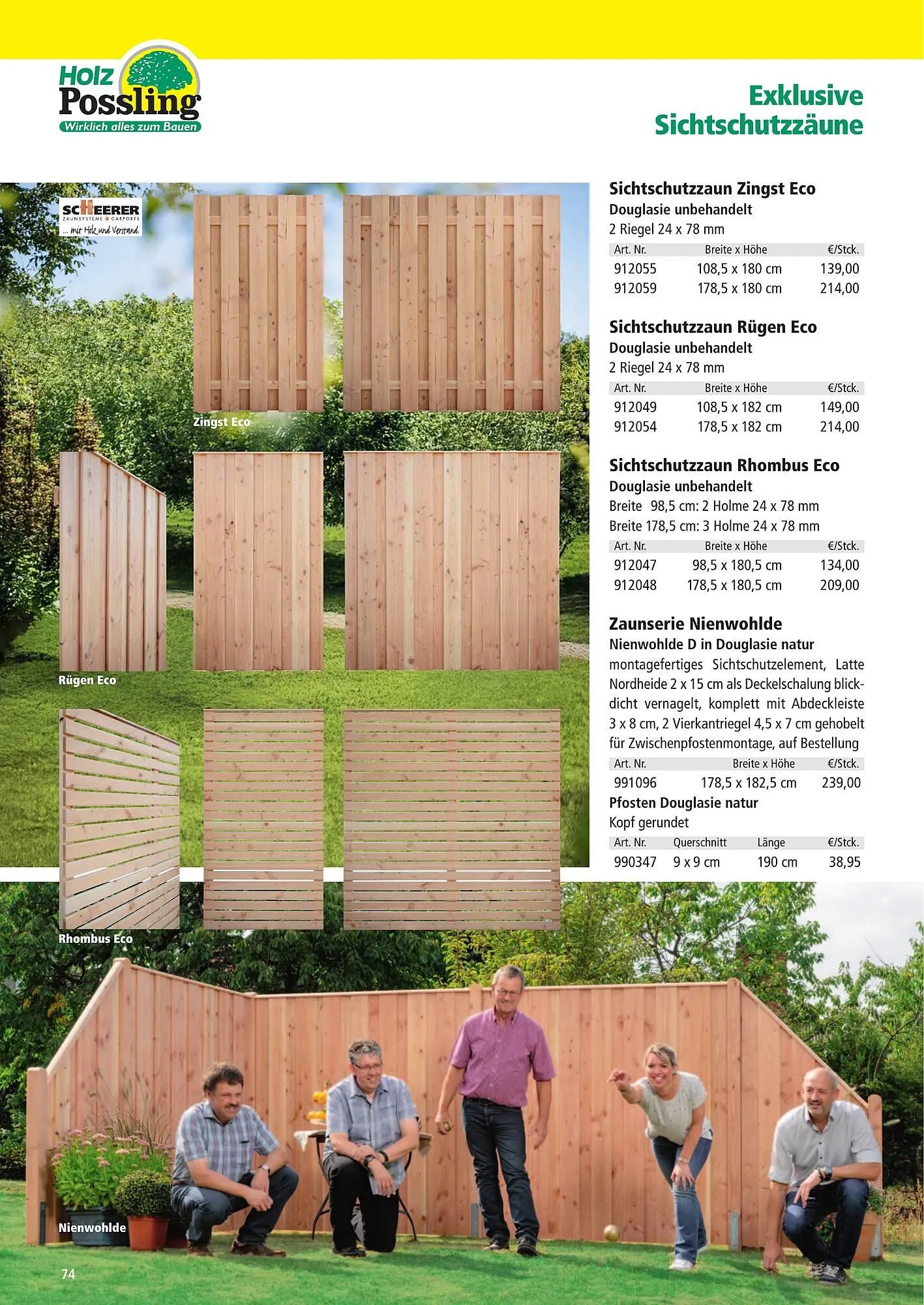 Holz Possling Prospekt von 1. April bis 31. Juli 2026 - Prospekt seite 74