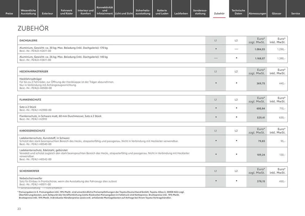 Toyota Proace/Proace Electric von 1. Mai bis 1. Mai 2025 - Prospekt seite 23