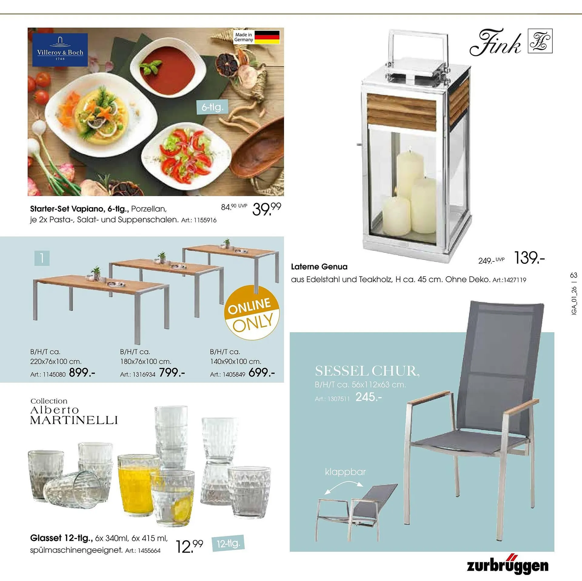 Zurbrüggen Prospekt von 17. März bis 31. August 2026 - Prospekt seite 63