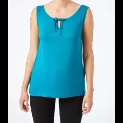Tanktop mit Schnürung Janina, Rundhalsausschnitt
