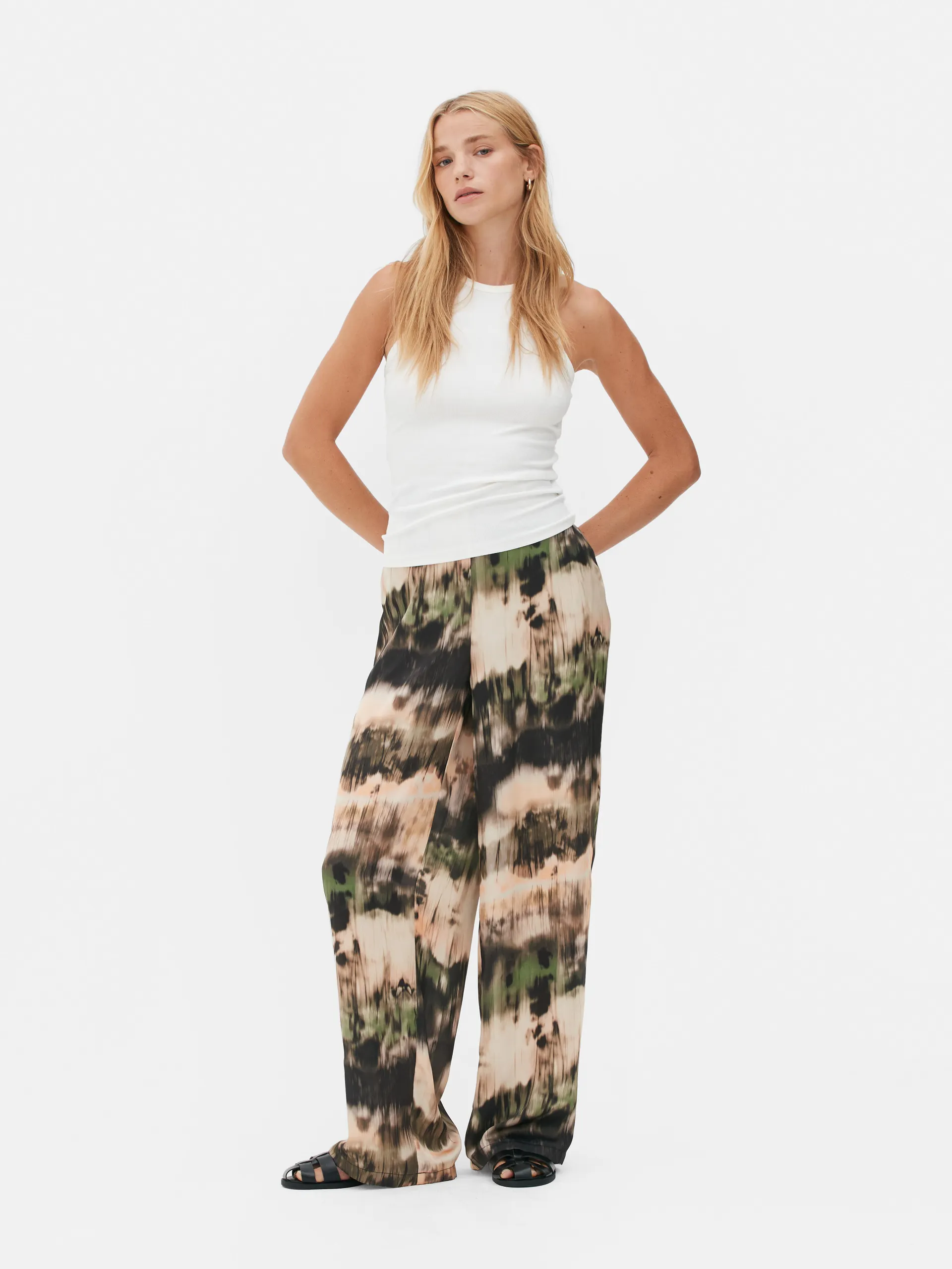 Ärmelloses, geripptes Racerback-Top