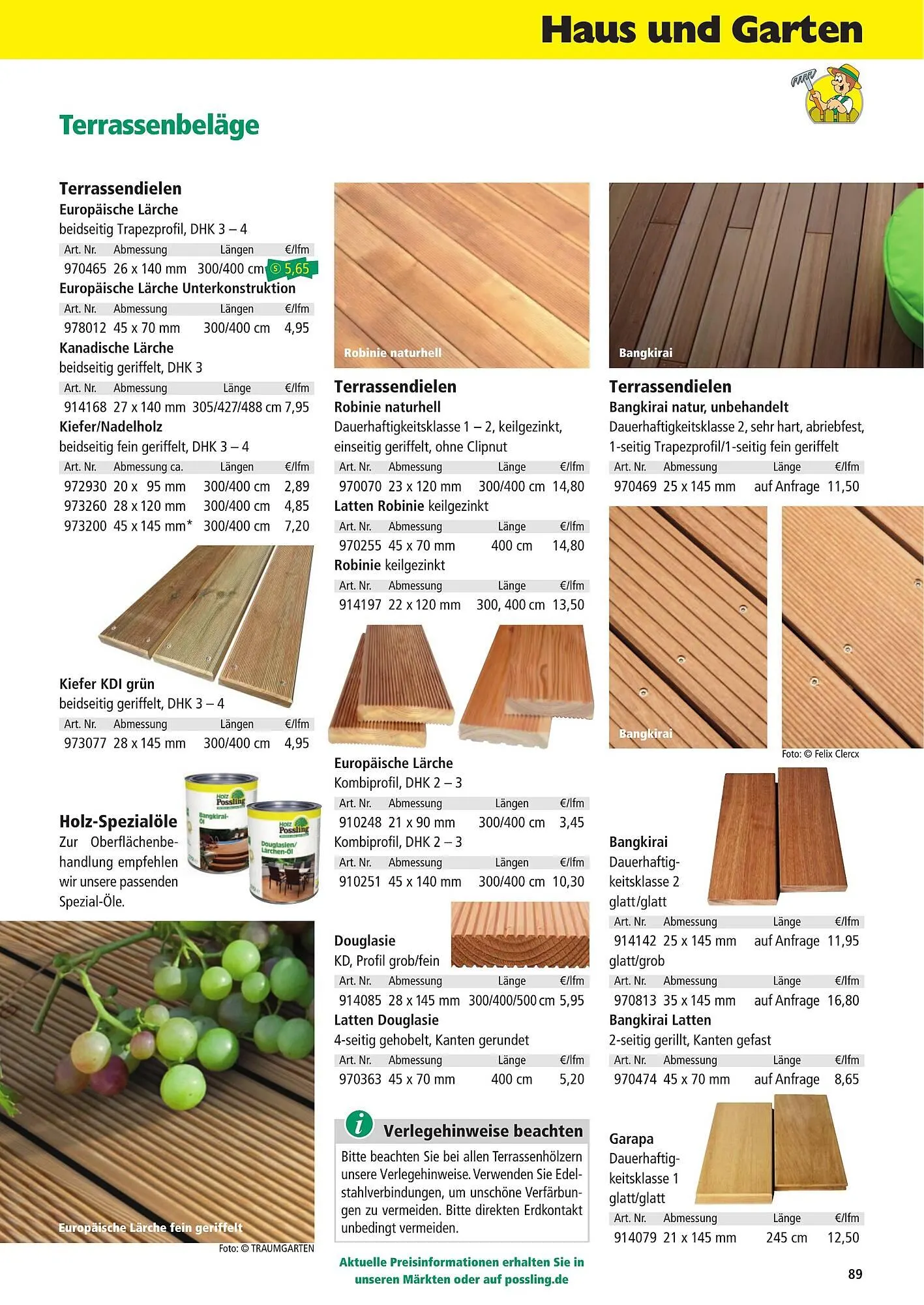 Holz Possling Prospekt von 1. April bis 31. Juli 2026 - Prospekt seite 89