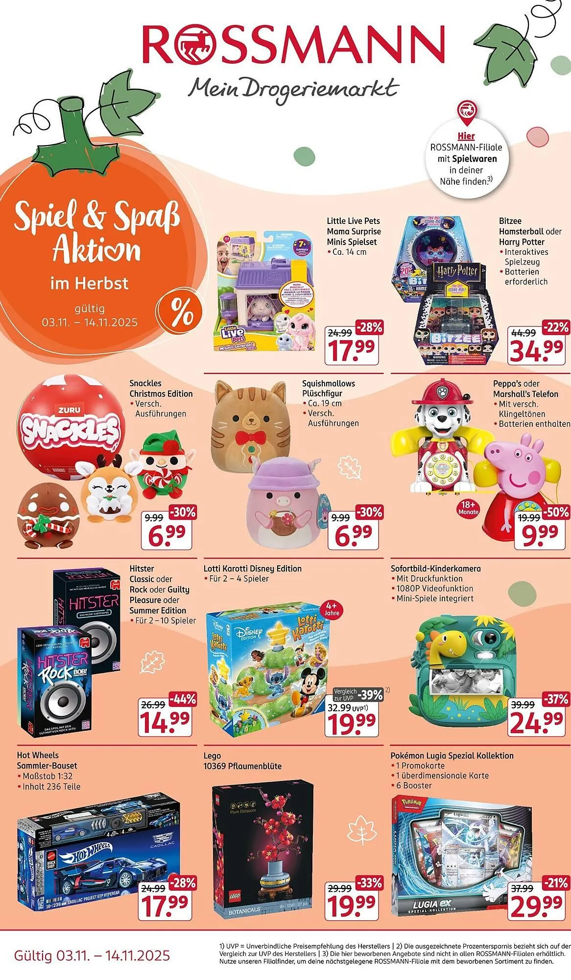 Rossmann Prospekt von 3. November bis 14. November 2025 - Prospekt seite 1