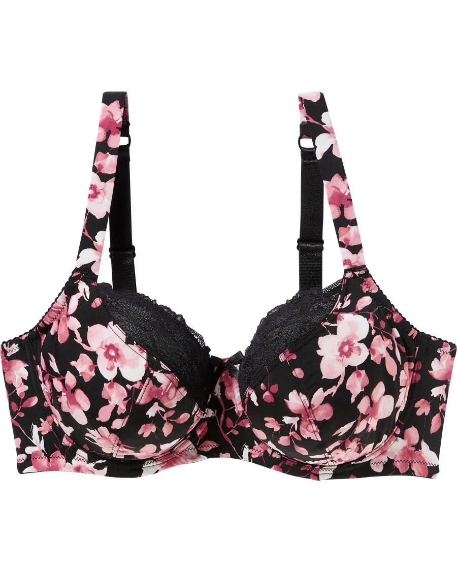 Bügel-BH mit Blumen Janina Plus, verstellbare Träger