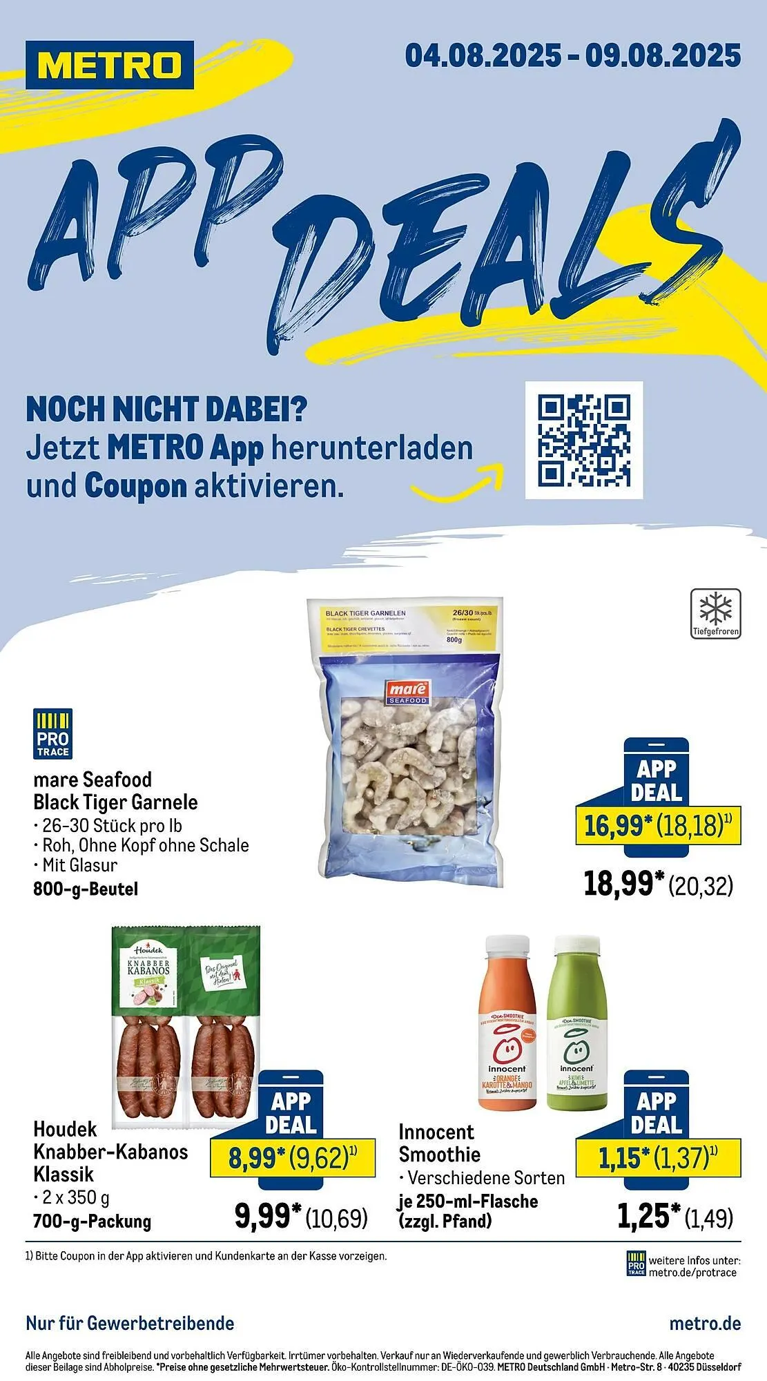 METRO Prospekt von 4. August bis 10. August 2025 - Prospekt seite 1