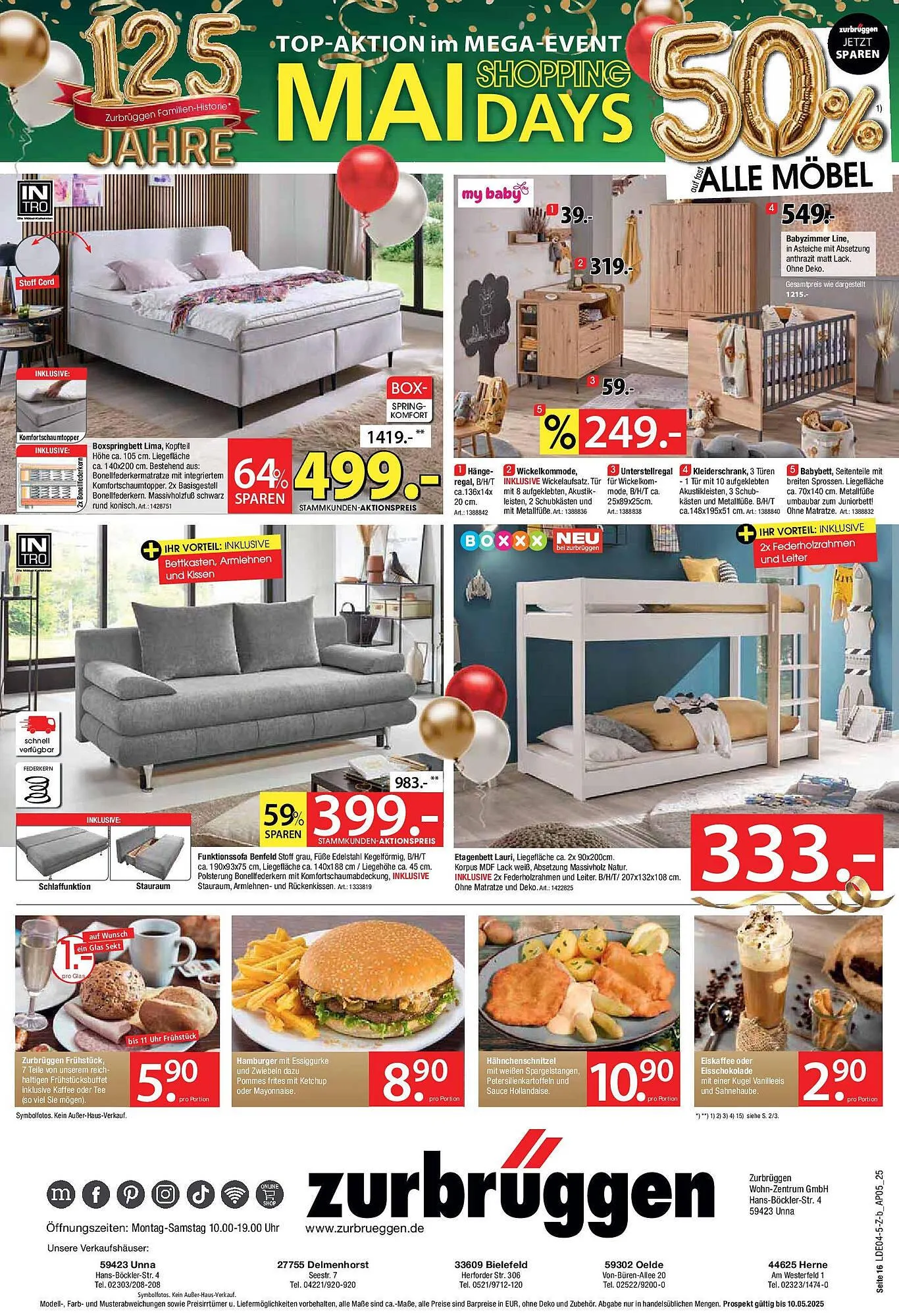 Zurbrüggen Prospekt von 25. April bis 10. Mai 2025 - Prospekt seite 16