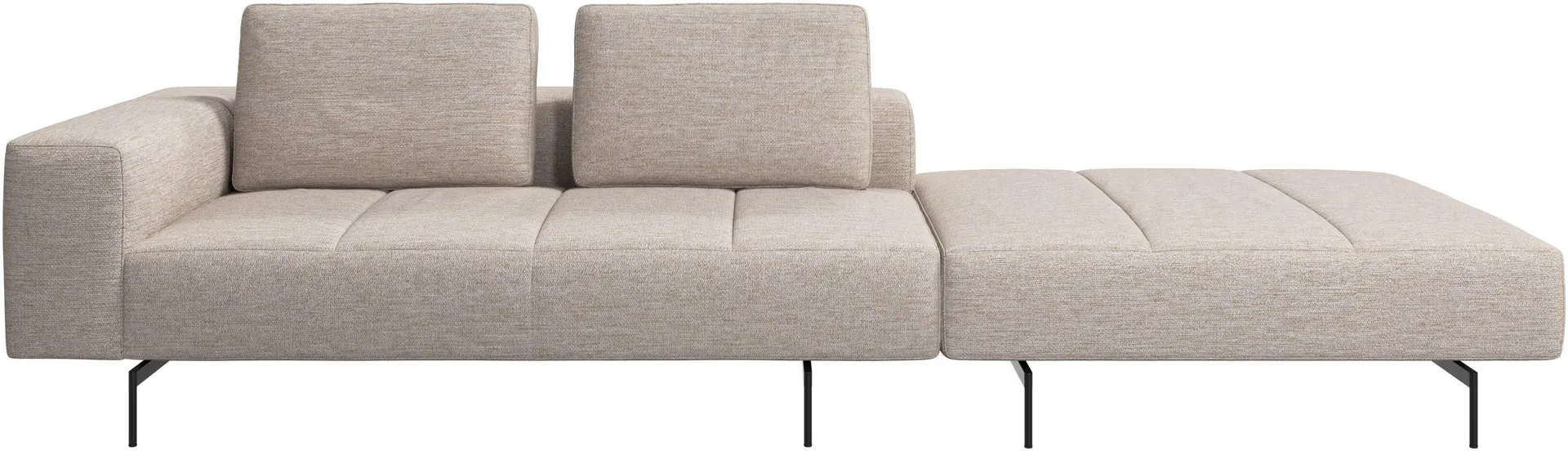 Amsterdam Sofa mit Pouf auf der rechten Seite