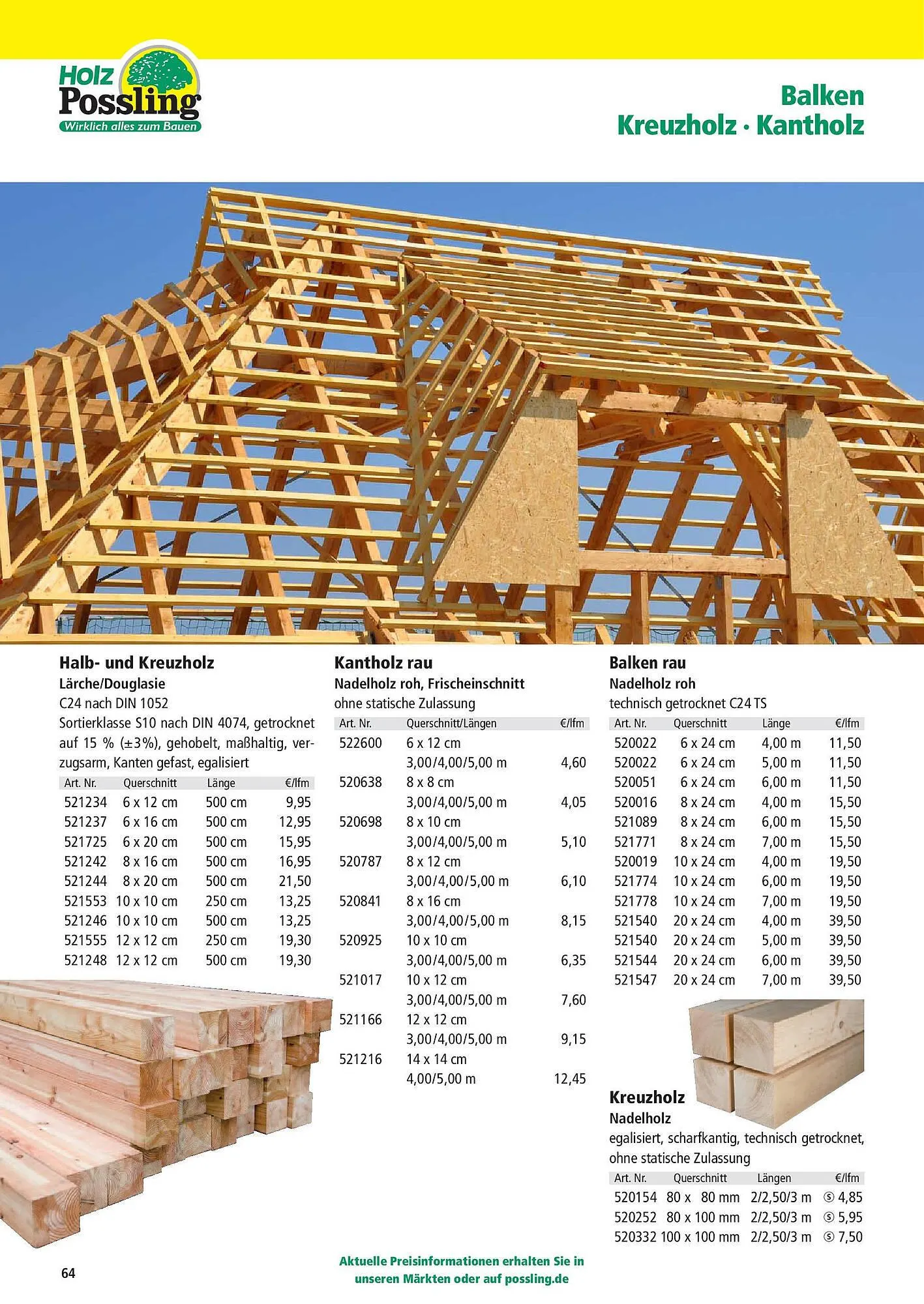 Holz Possling Prospekt von 31. März bis 30. Juni 2025 - Prospekt seite 64