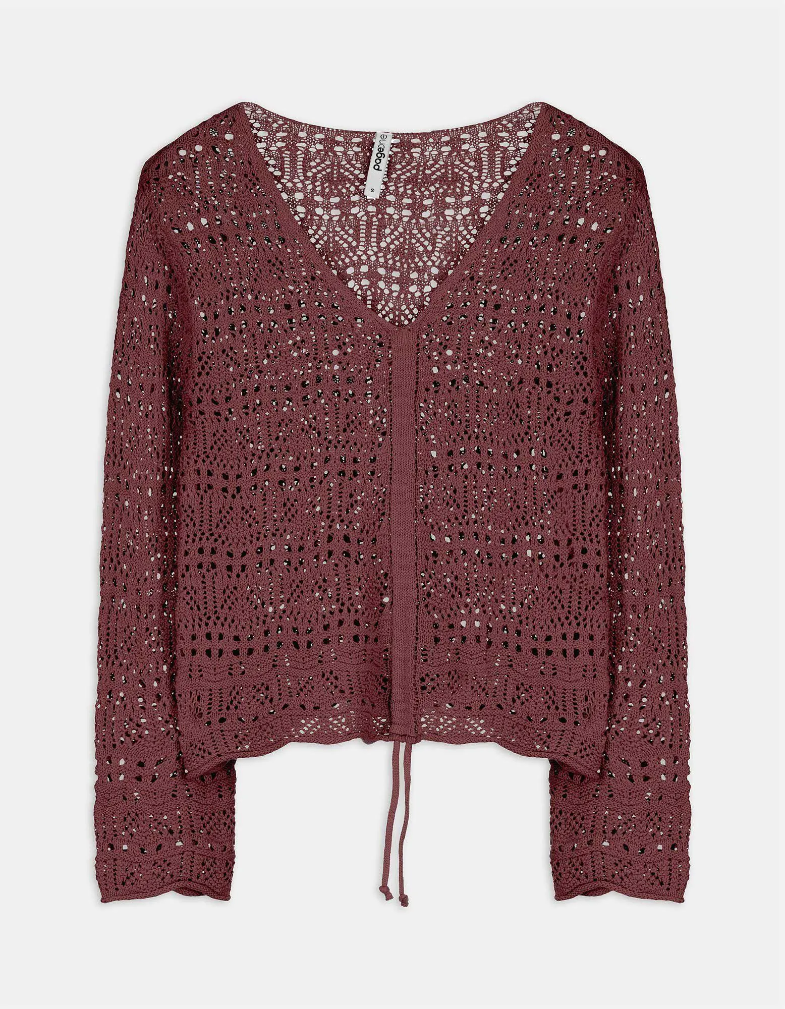 Pullover - Allacciatura - rosso scuro