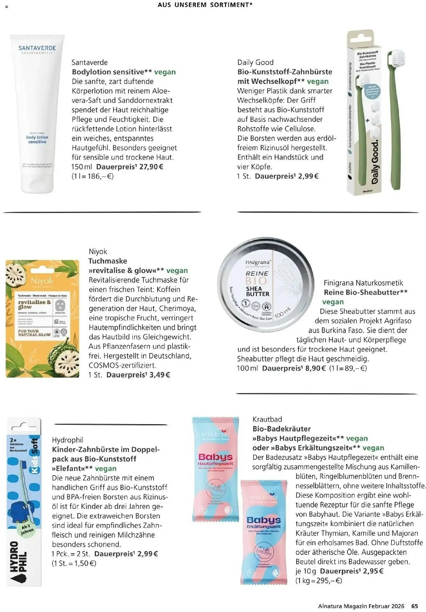 Alnatura Prospekt von 1. Februar bis 28. Februar 2026 - Prospekt seite 65