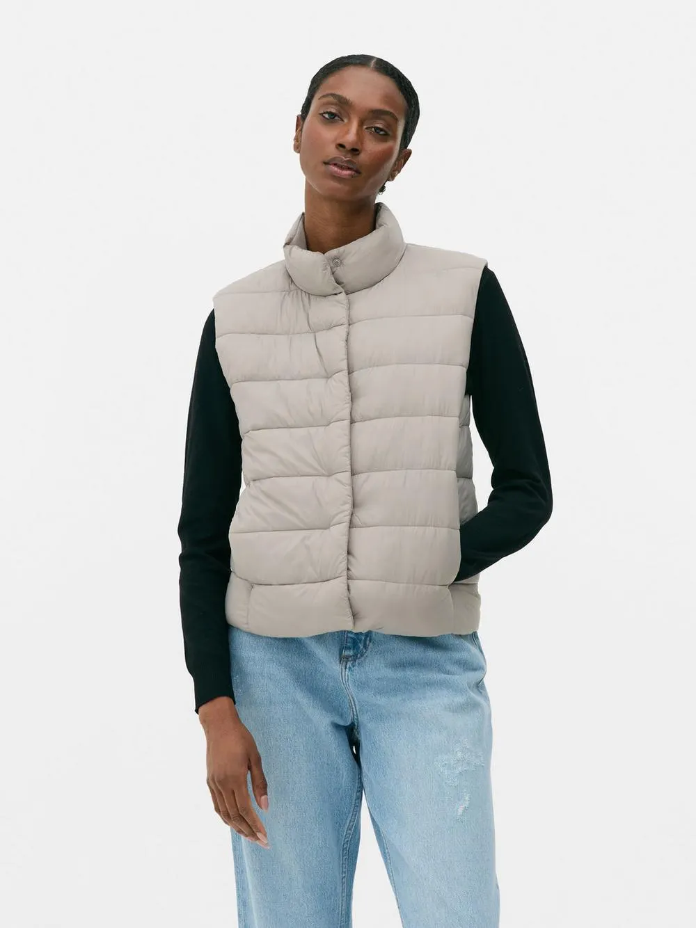 Weste mit Trichterkragen