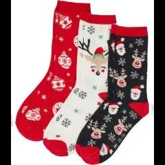 Socken Weihnachten 3er-Pack, Ergee, verschiedene Designs