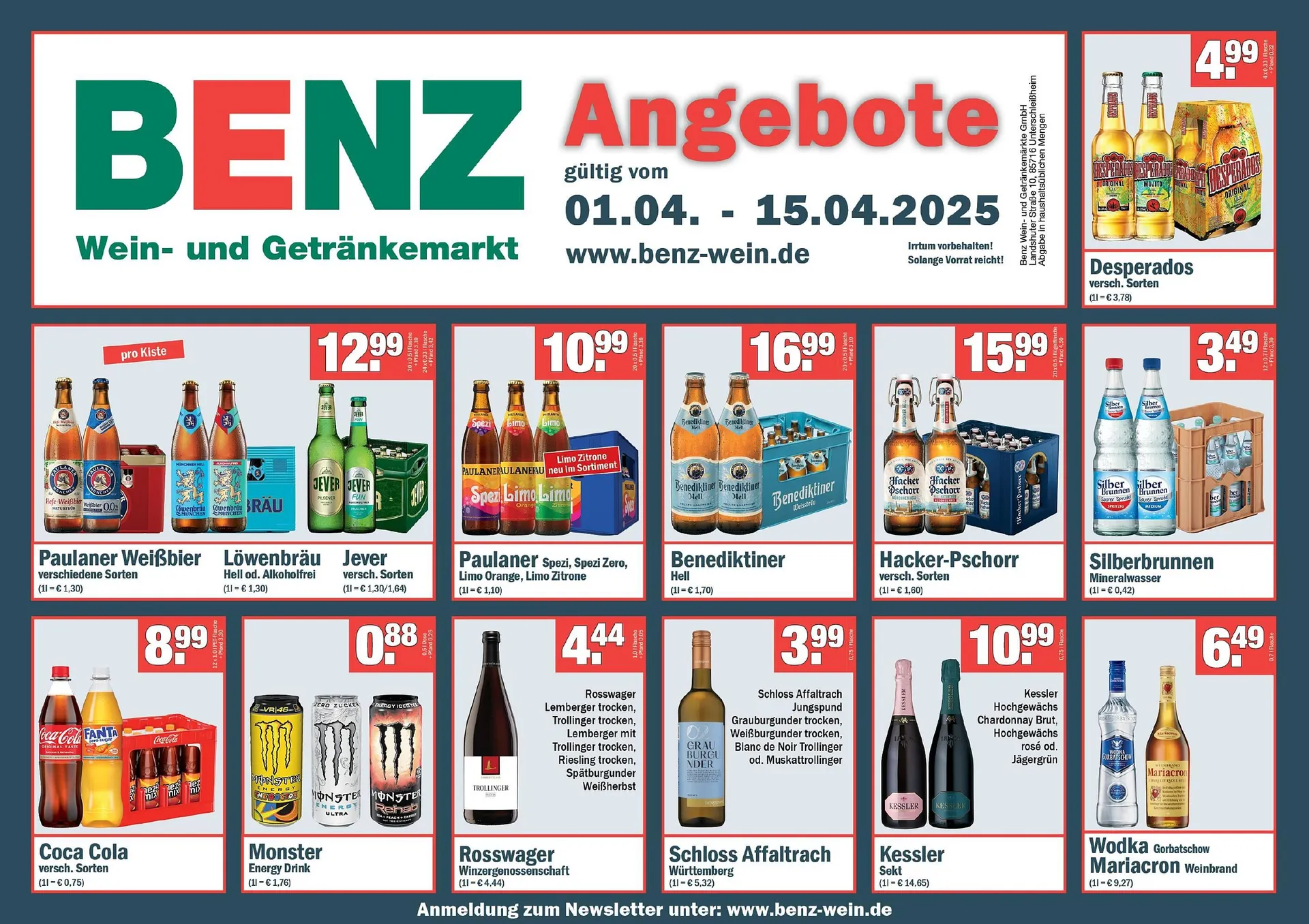 Benz Getränke Prospekt - 1