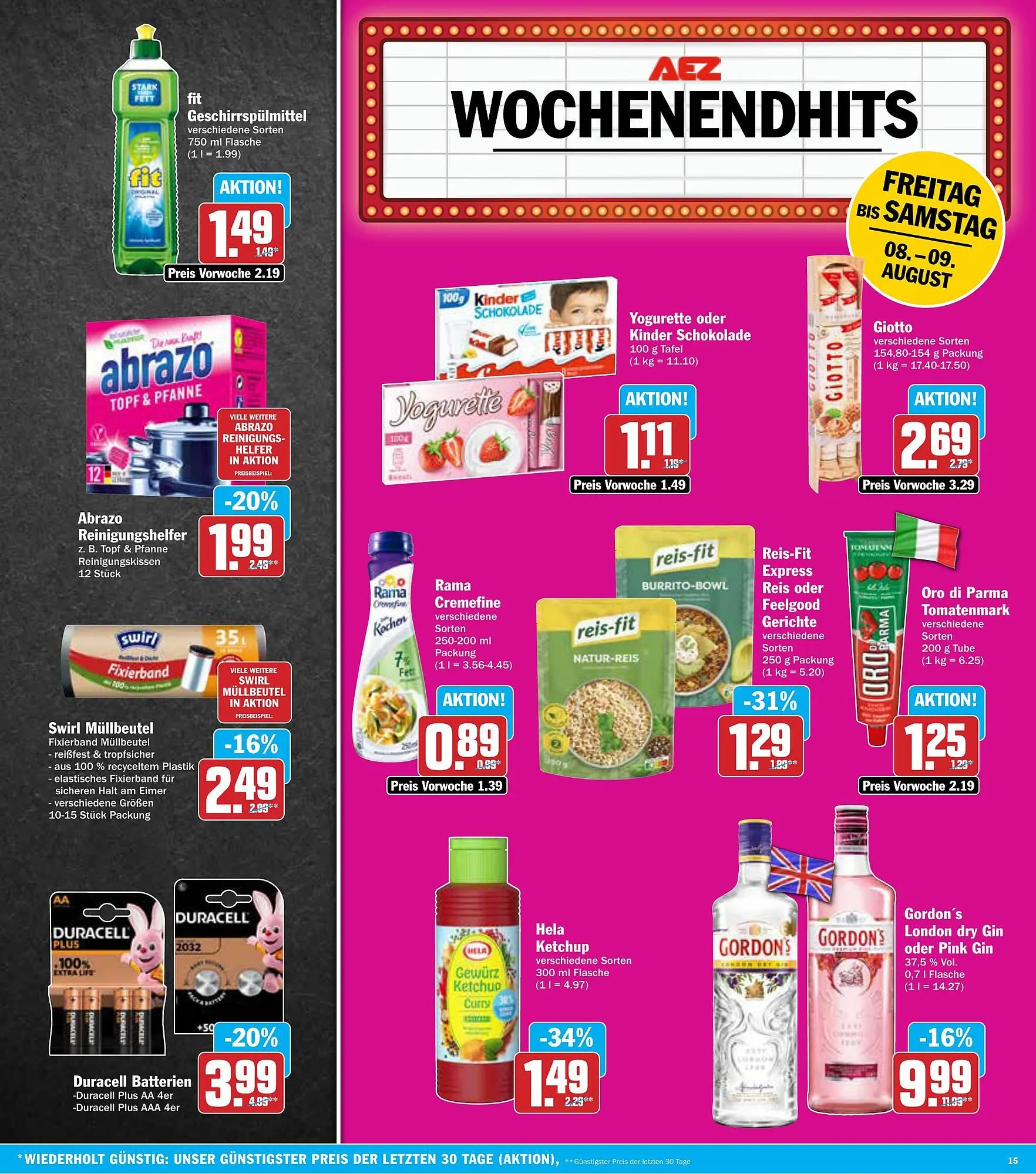 AEZ Prospekt von 4. August bis 9. August 2025 - Prospekt seite 15