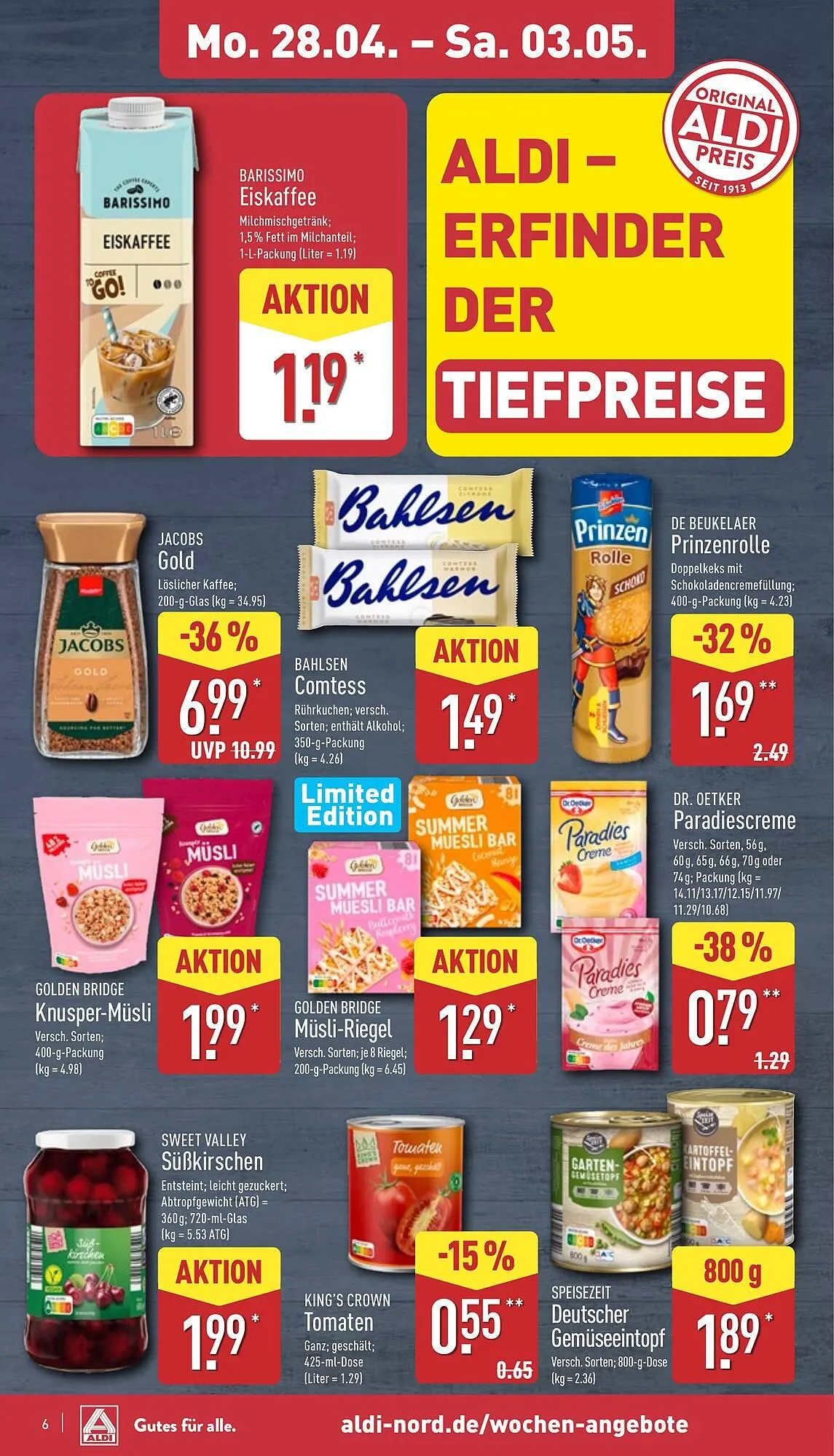 Aldi Nord Prospekt von 28. April bis 3. Mai 2025 - Prospekt seite 6