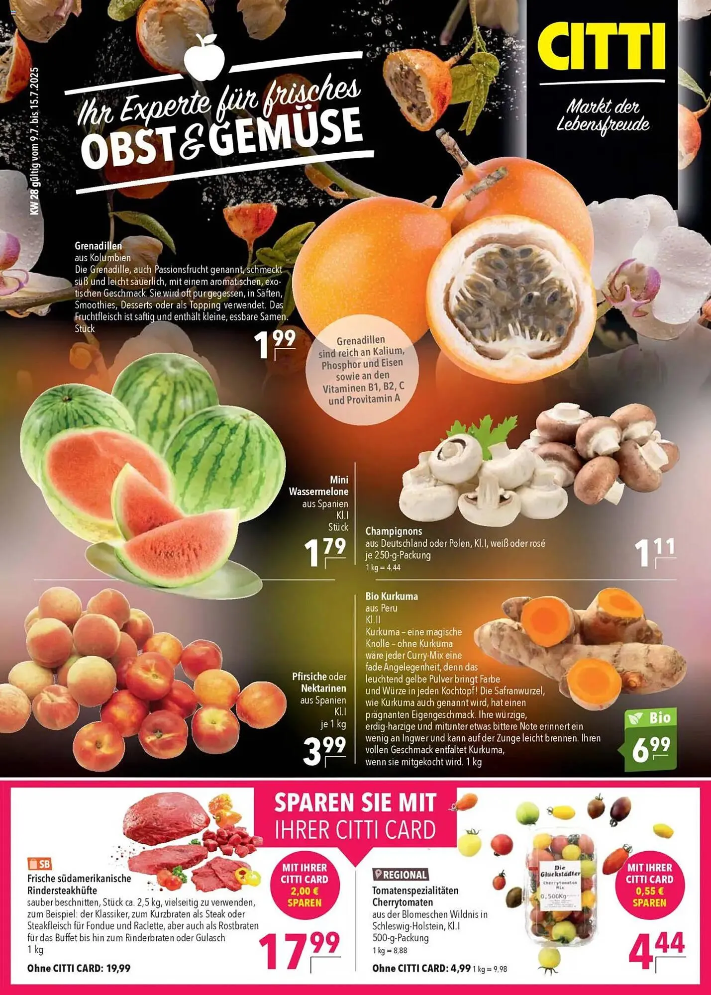 CITTI Markt Prospekt von 9. Juli bis 15. Juli 2025 - Prospekt seite 1