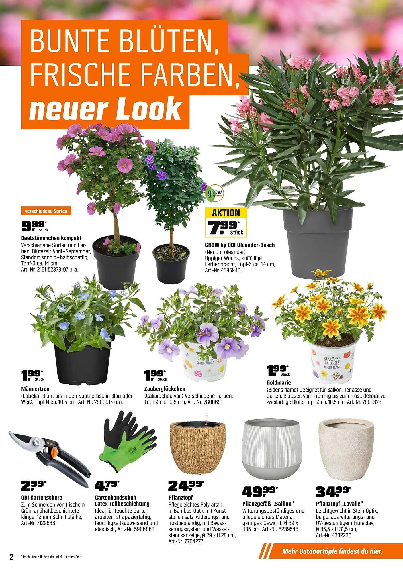 OBI Prospekt von 1. April bis 30. April 2026 - Prospekt seite 2