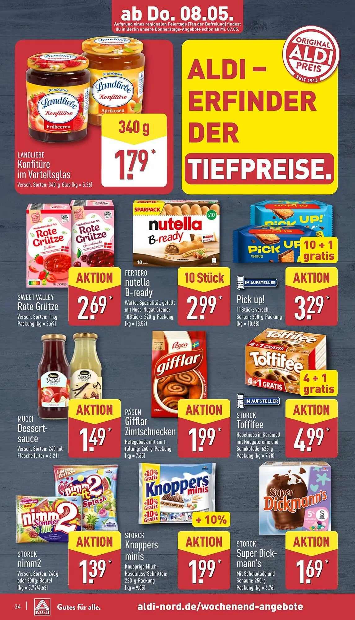Aldi Nord Prospekt von 5. Mai bis 11. Mai 2025 - Prospekt seite 34