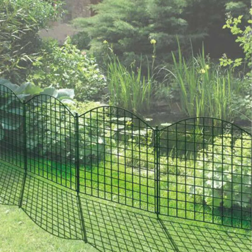 11tlg. Teichzaun Oberbogen, ca. 390 x 78,5 cm - Anthrazit