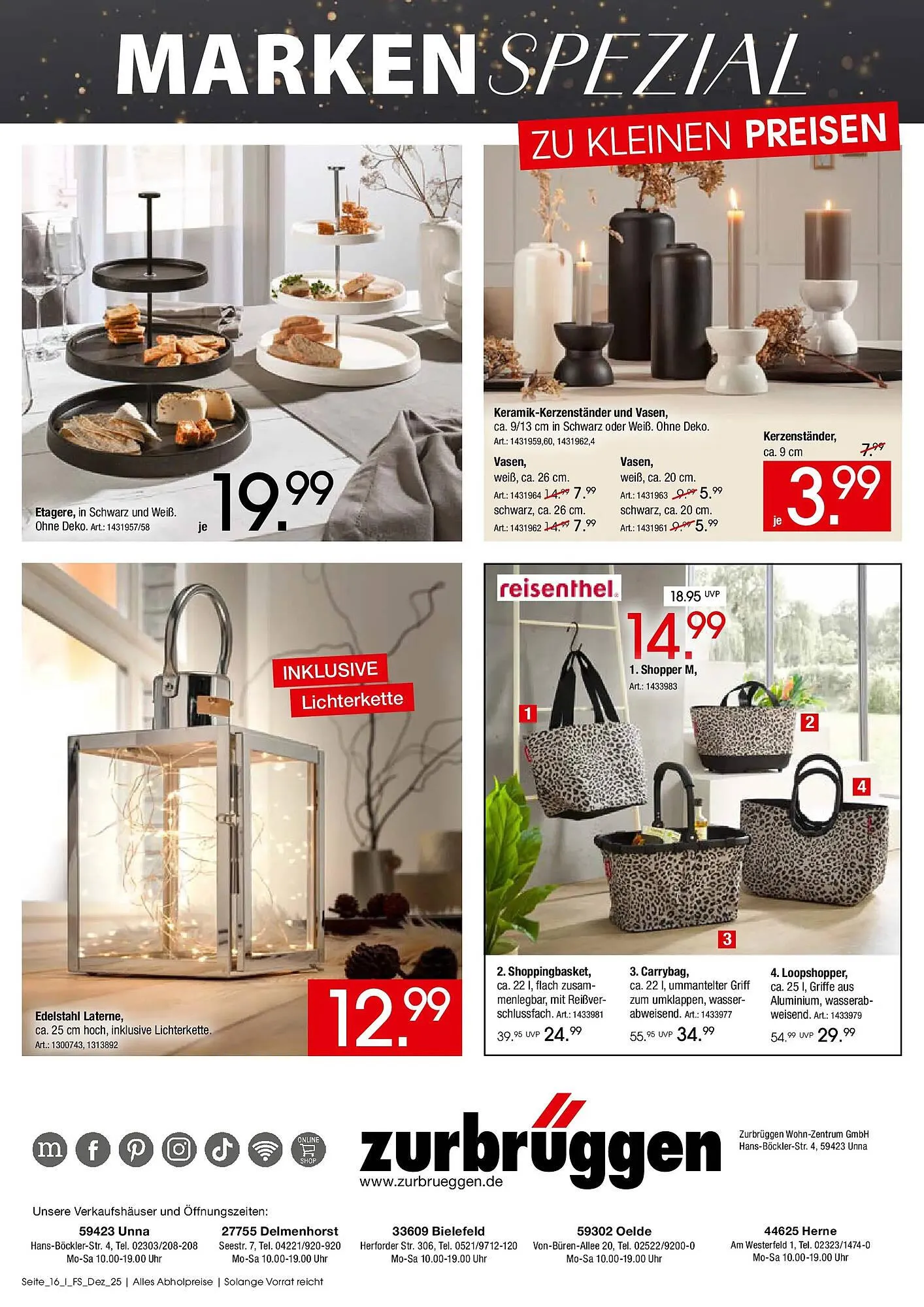 Zurbrüggen Prospekt von 1. Dezember bis 26. Januar 2026 - Prospekt seite 16