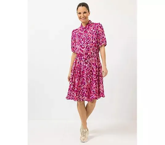 STEFFEN SCHRAUT Kleid, langer Halbarm Blusenkragen halbe Knopfleiste leger weit