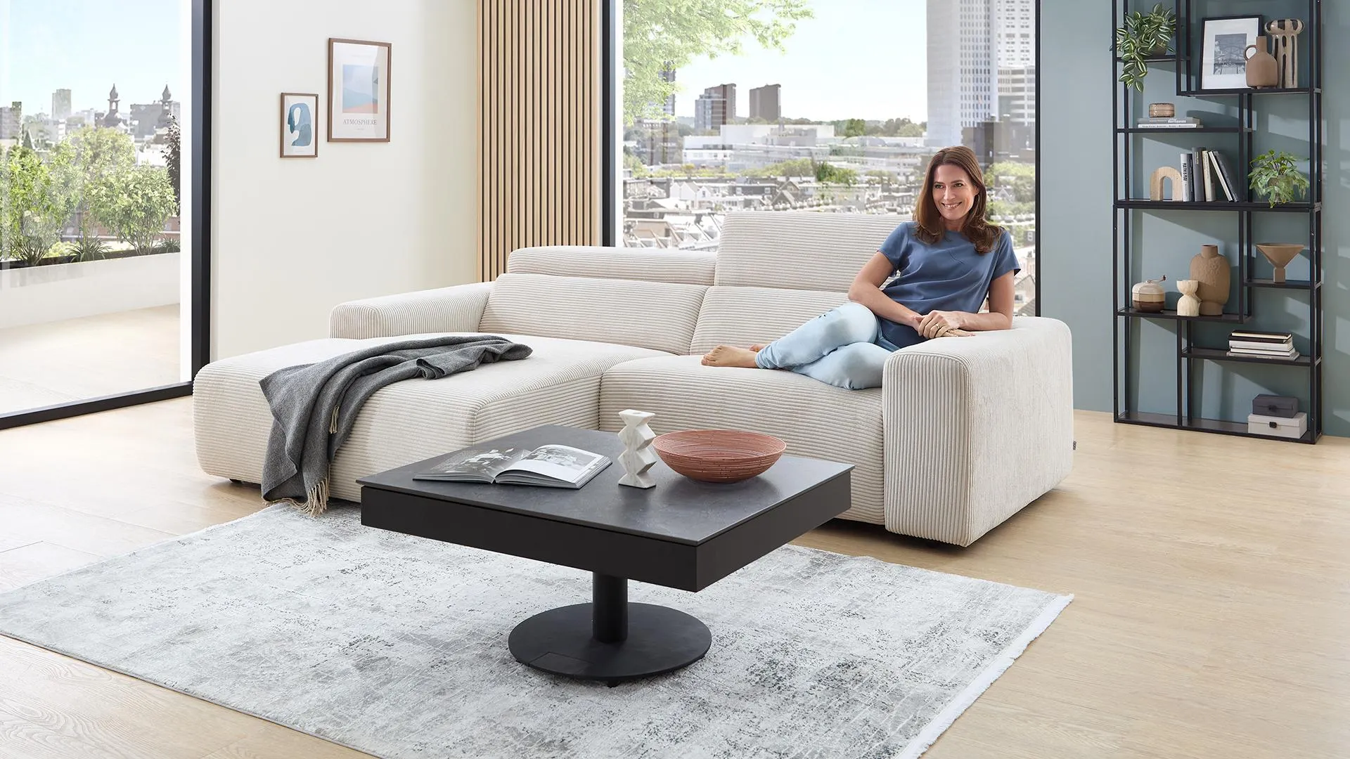 Ecksofa Best Buddy mit motor. XXL-Relaxfunktion Cord