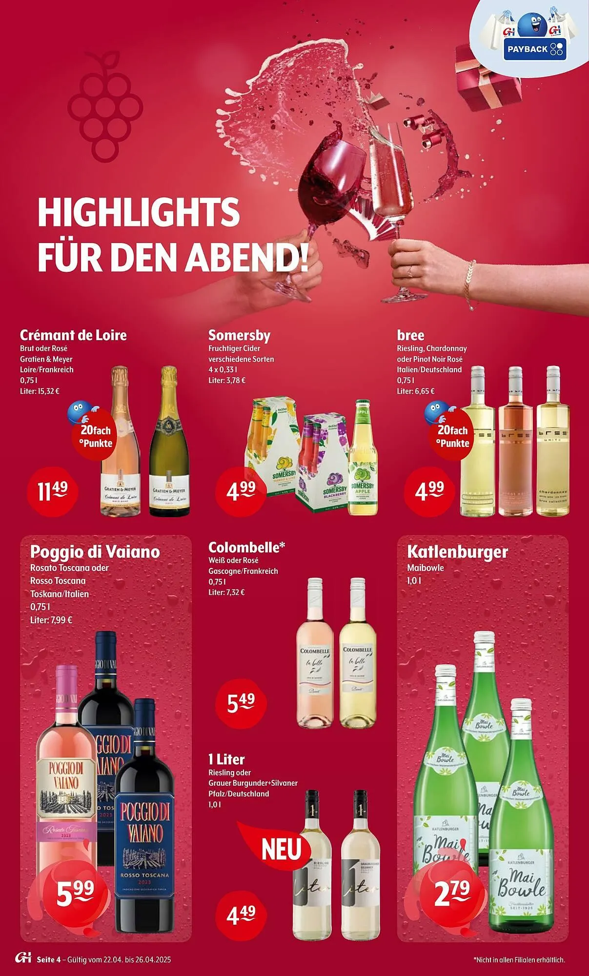 Getränke Hoffmann Prospekt von 22. April bis 26. April 2025 - Prospekt seite 4