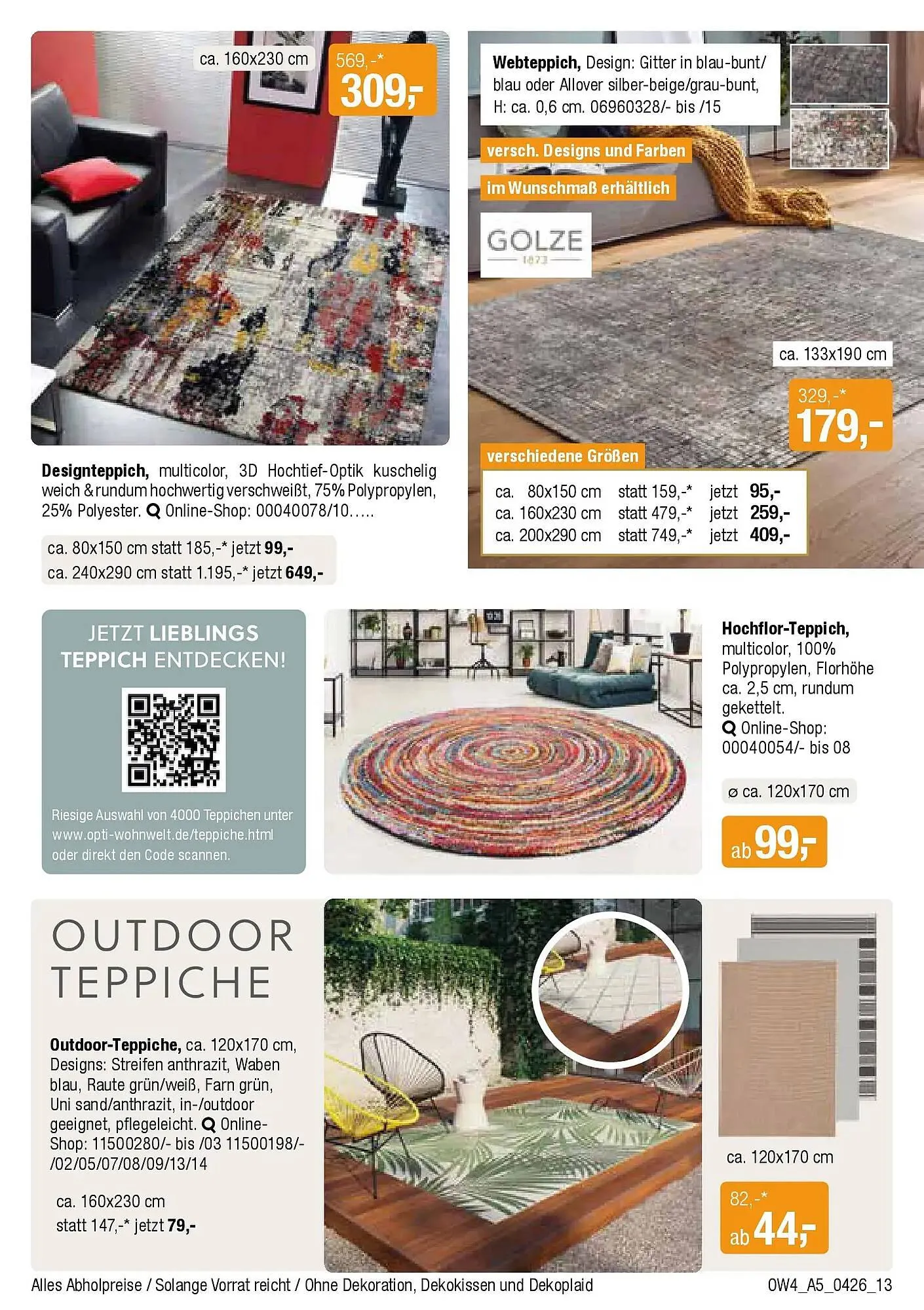 Opti Wohnwelt Prospekt von 1. April bis 18. April 2026 - Prospekt seite 13