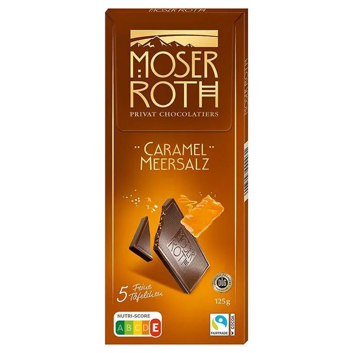 MOSER ROTH Schokolade 125 g, Karamell-Meersalz