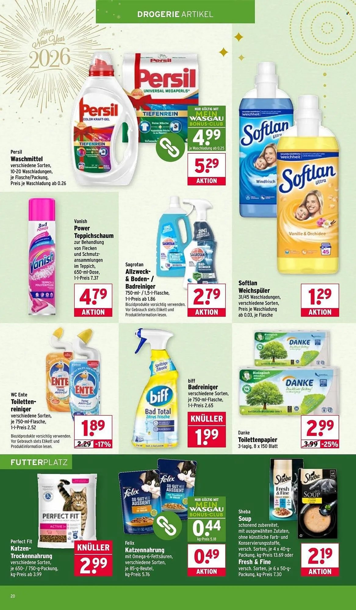 Wasgau Prospekt von 29. Dezember bis 3. Januar 2026 - Prospekt seite 20