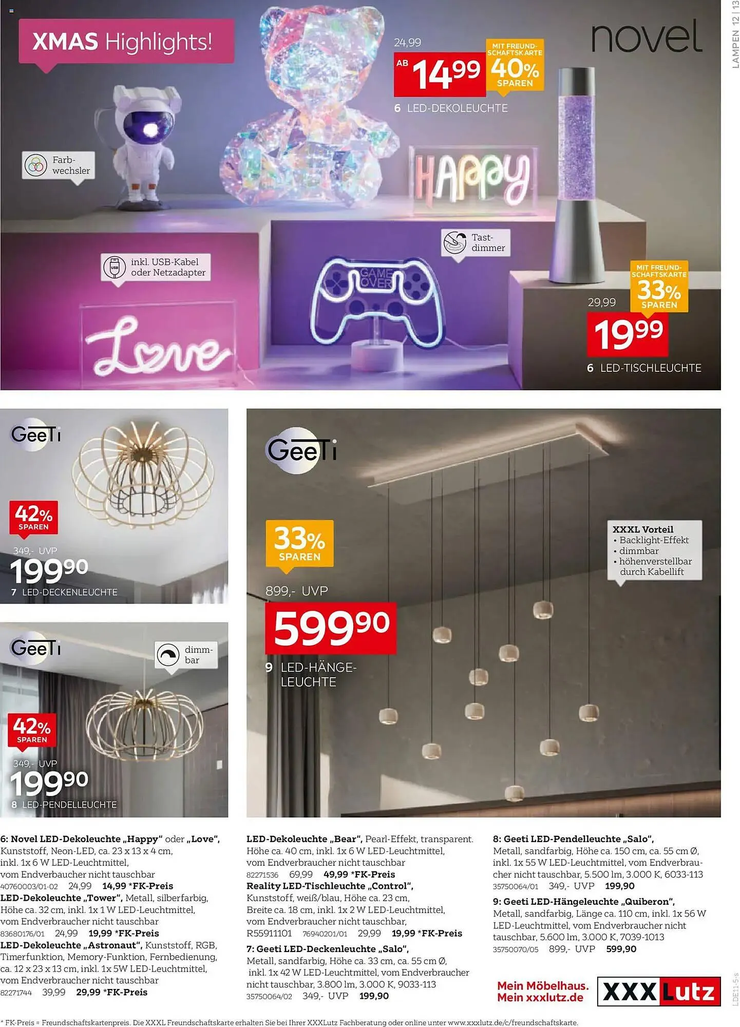 XXXLutz Prospekt von 16. November bis 30. November 2025 - Prospekt seite 13