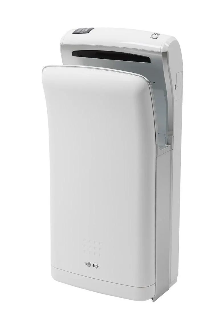 METRO Professional Jet-Händetrockner PHD1120, Kunststoff, 30 x 19 x 65 cm, 1200 W, Überhitzungsschutz, Infrarot-Sensor, weiß