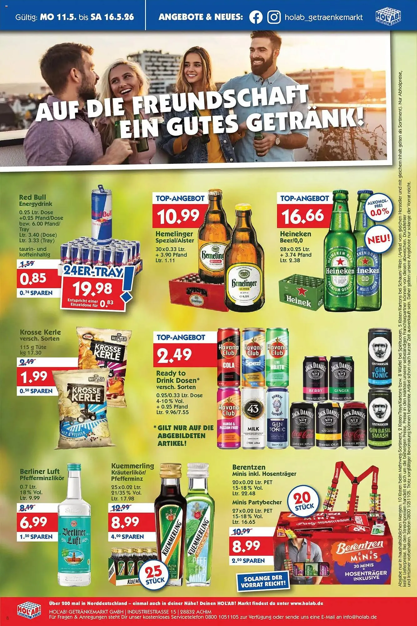 Hol'ab Getränkemarkt Prospekt von 11. Mai bis 16. Mai 2026 - Prospekt seite 8