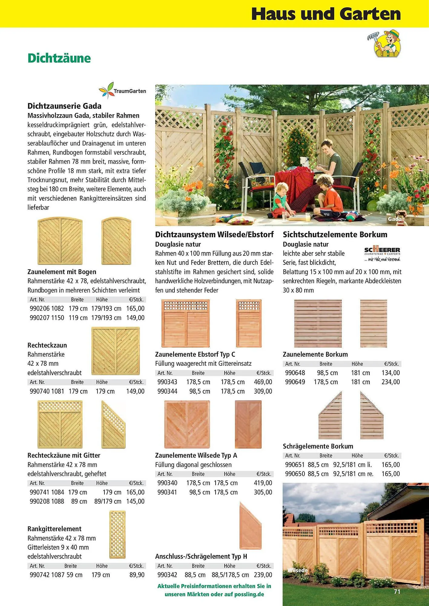 Holz Possling Prospekt von 31. März bis 30. Juni 2025 - Prospekt seite 71