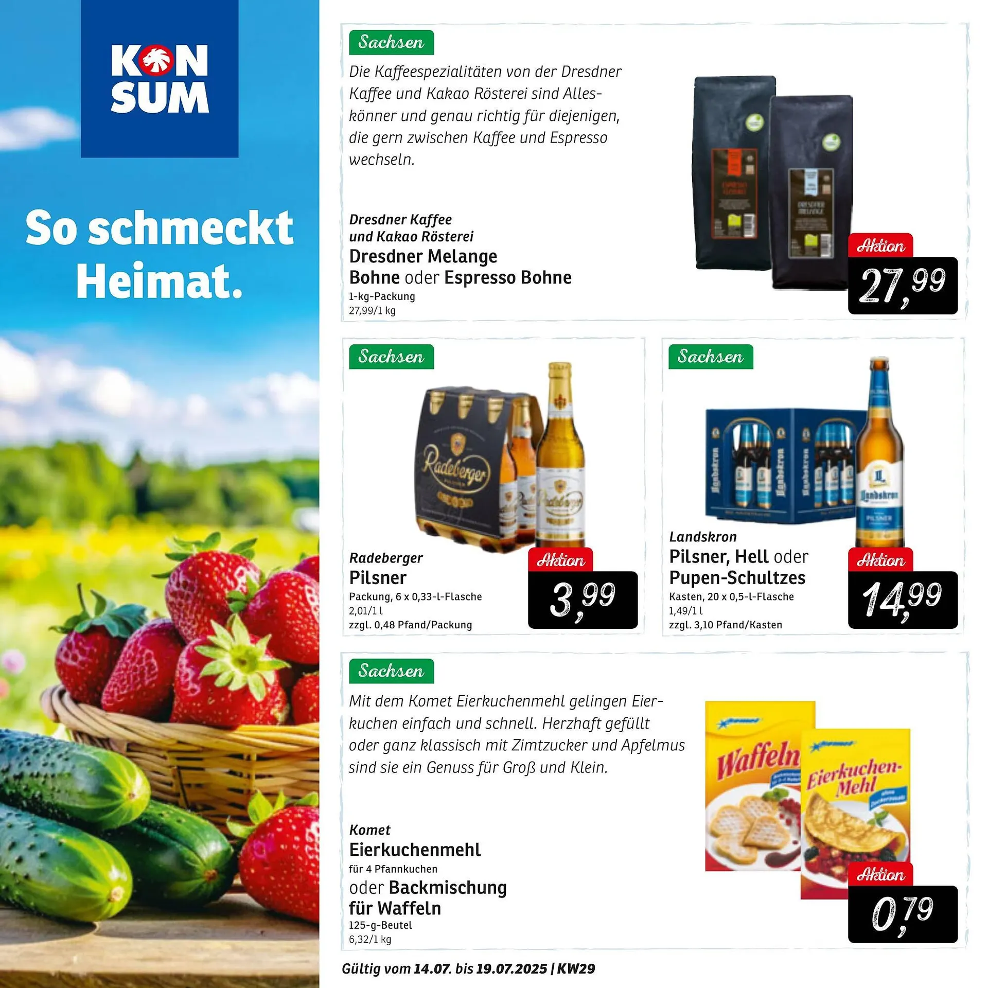 KONSUM Prospekt von 14. Juli bis 19. Juli 2025 - Prospekt seite 2