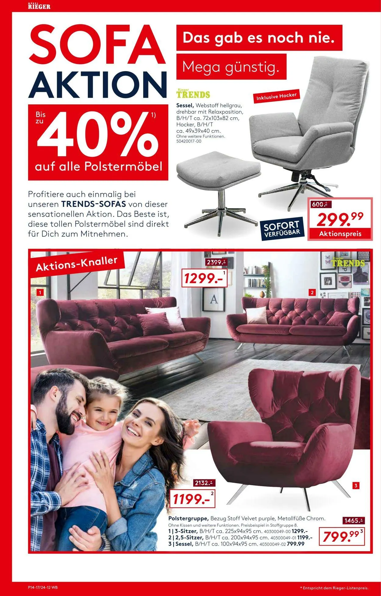 Möbel Rieger Aktueller Prospekt von 5. November bis 19. November 2025 - Prospekt seite 12