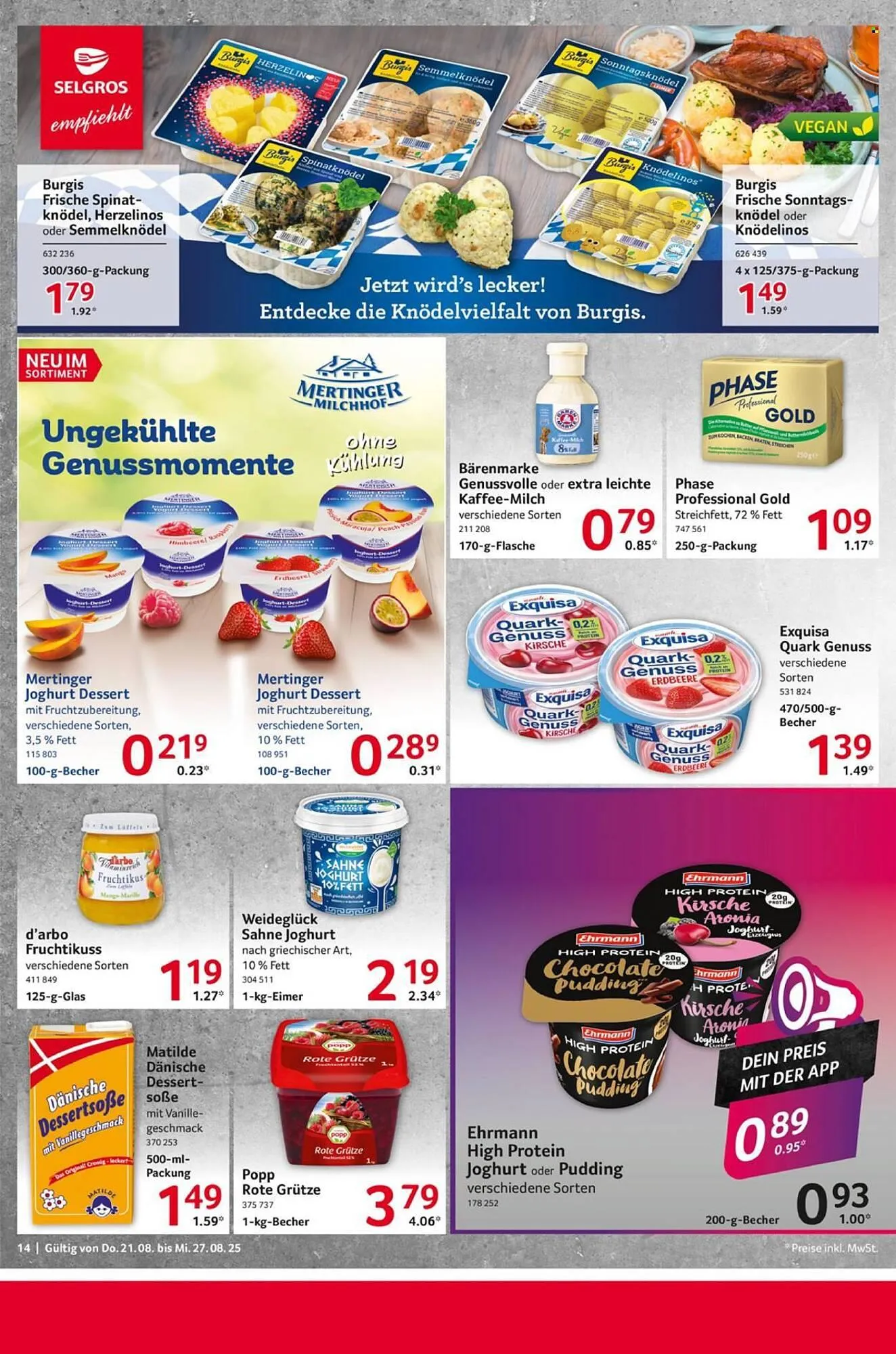 Selgros Prospekt von 21. August bis 27. August 2025 - Prospekt seite 14