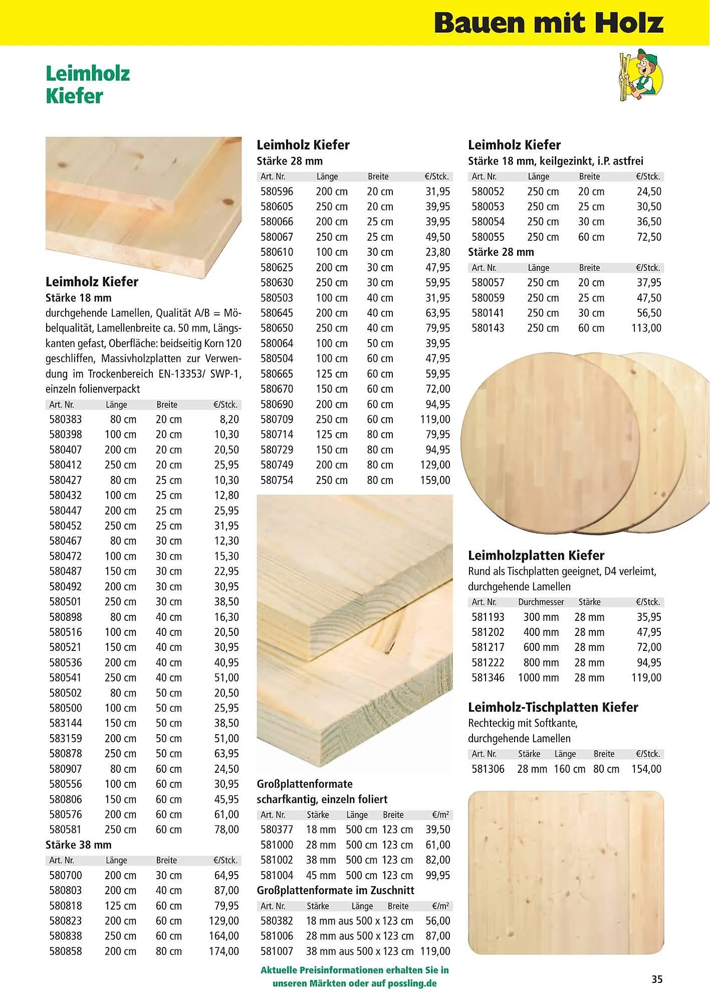 Holz Possling Prospekt von 1. April bis 31. Juli 2026 - Prospekt seite 35