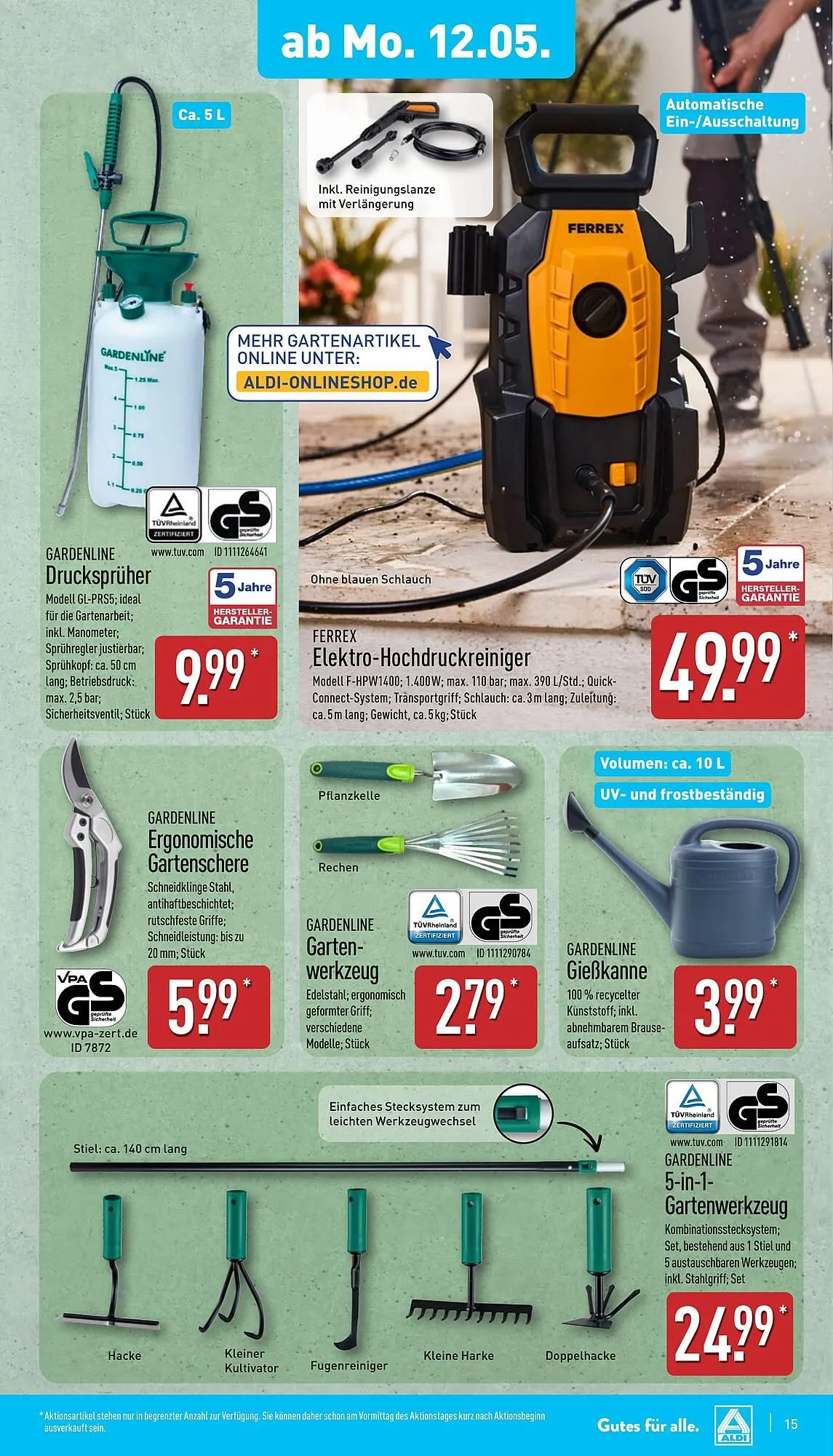 Aldi Nord Prospekt von 12. Mai bis 18. Mai 2025 - Prospekt seite 15