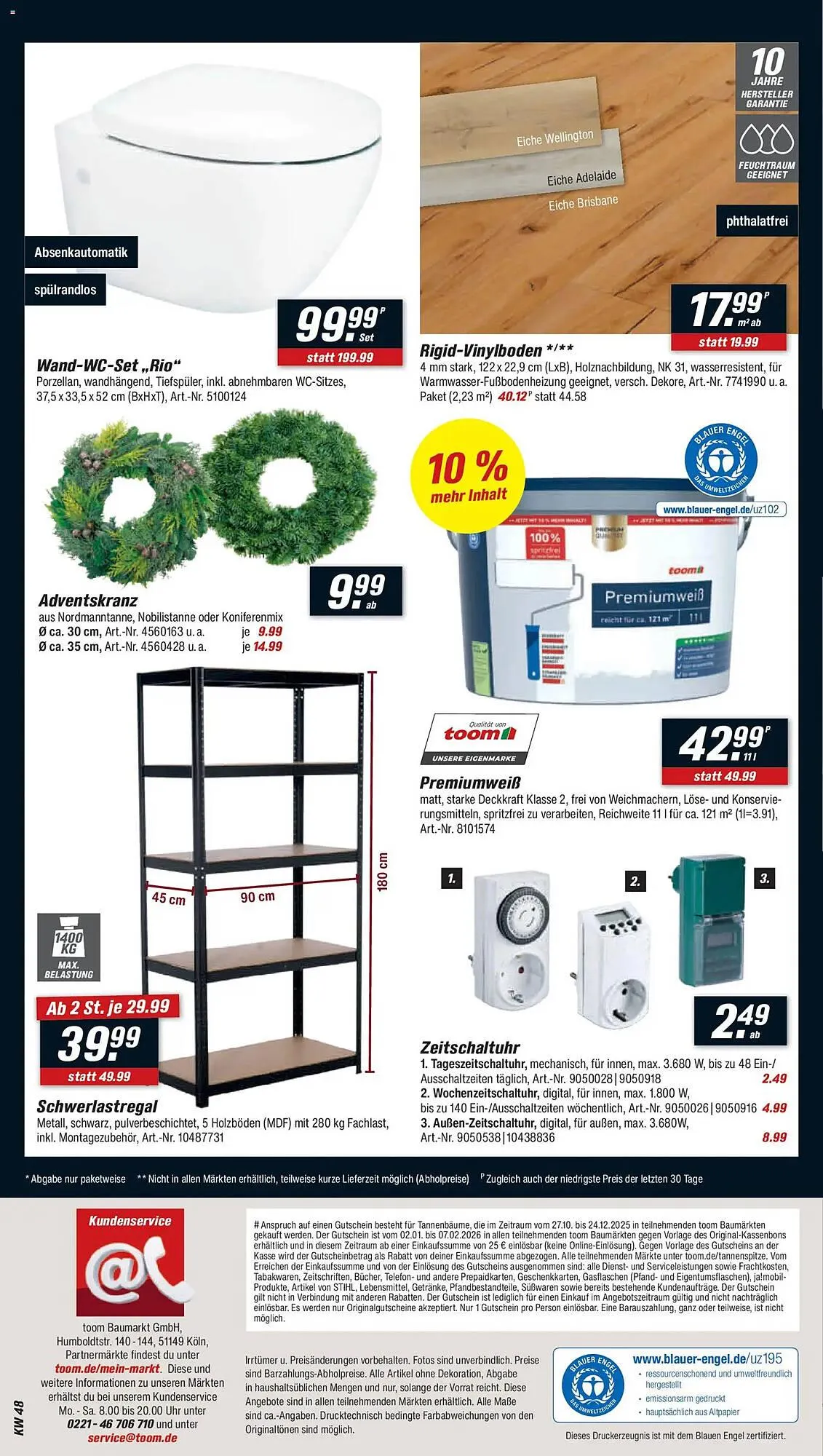 Toom Baumarkt Prospekt von 22. November bis 28. November 2025 - Prospekt seite 12