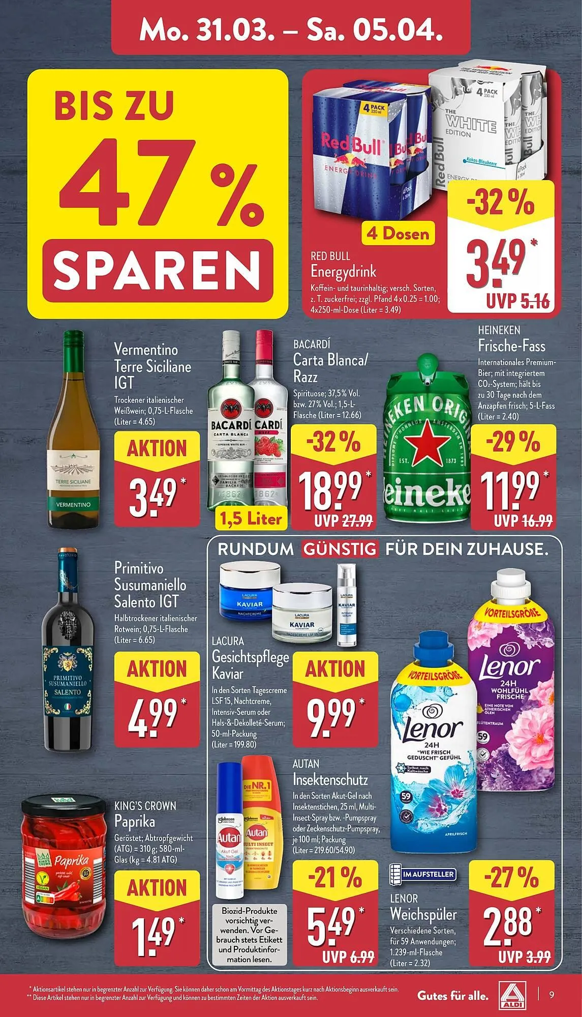 Aldi Nord Prospekt von 31. März bis 5. April 2025 - Prospekt seite 9