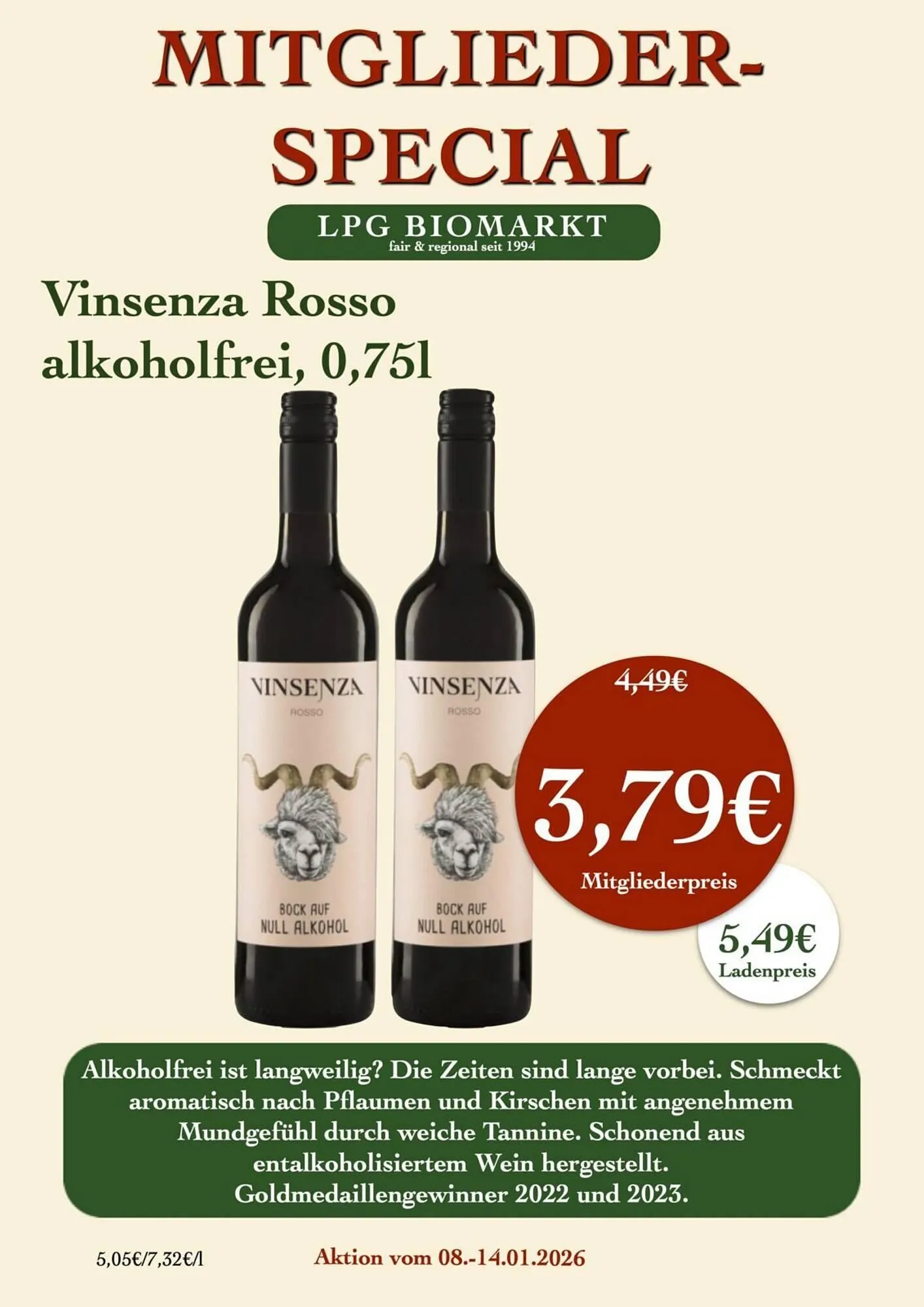 LPG Biomarkt Prospekt von 8. Januar bis 14. Januar 2026 - Prospekt seite 7