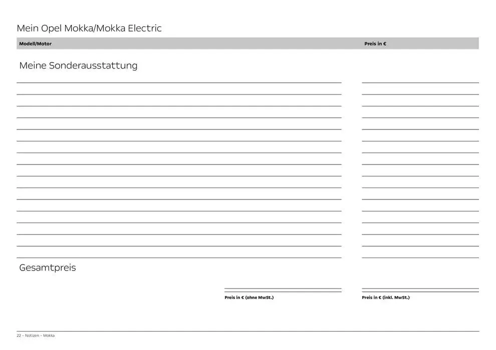 Opel Mokka von 12. November bis 12. November 2025 - Prospekt seite 22