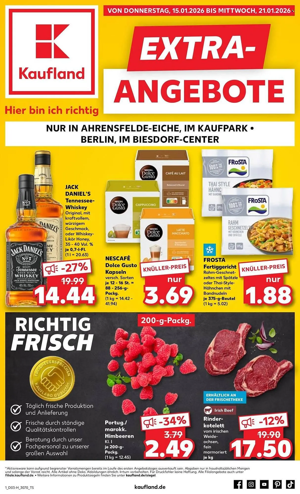 Kaufland Prospekt von 15. Januar bis 21. Januar 2026 - Prospekt seite 1