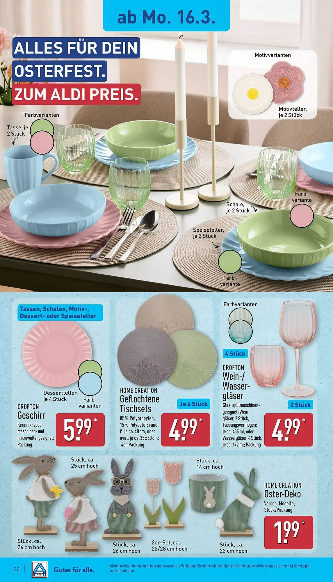 Aldi Nord Prospekt von 16. März bis 21. März 2026 - Prospekt seite 20