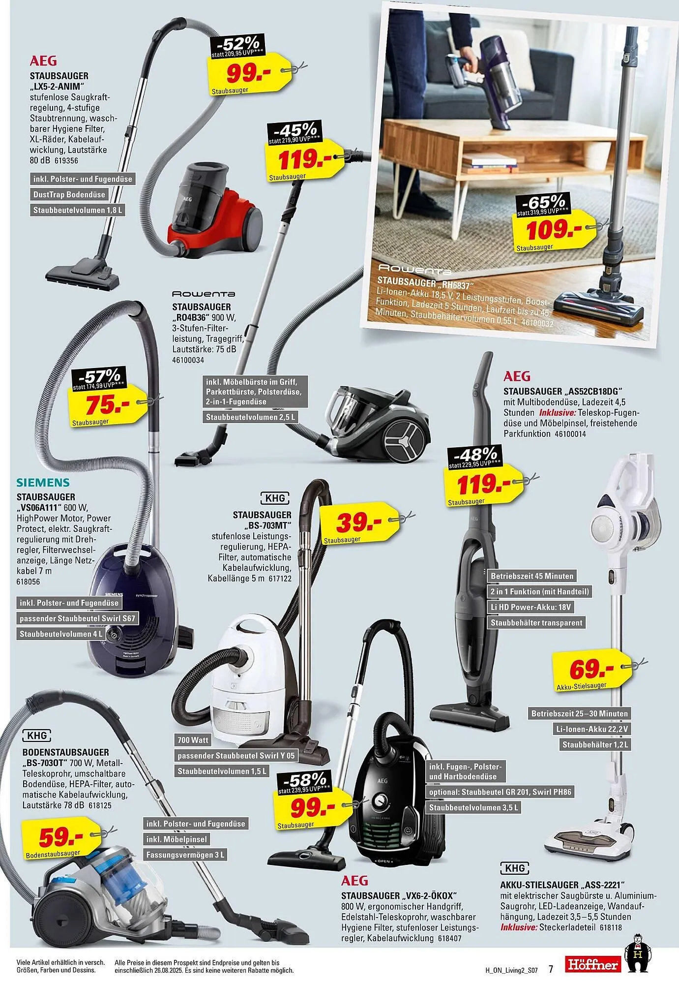 Höffner Prospekt von 30. Juli bis 26. August 2025 - Prospekt seite 7