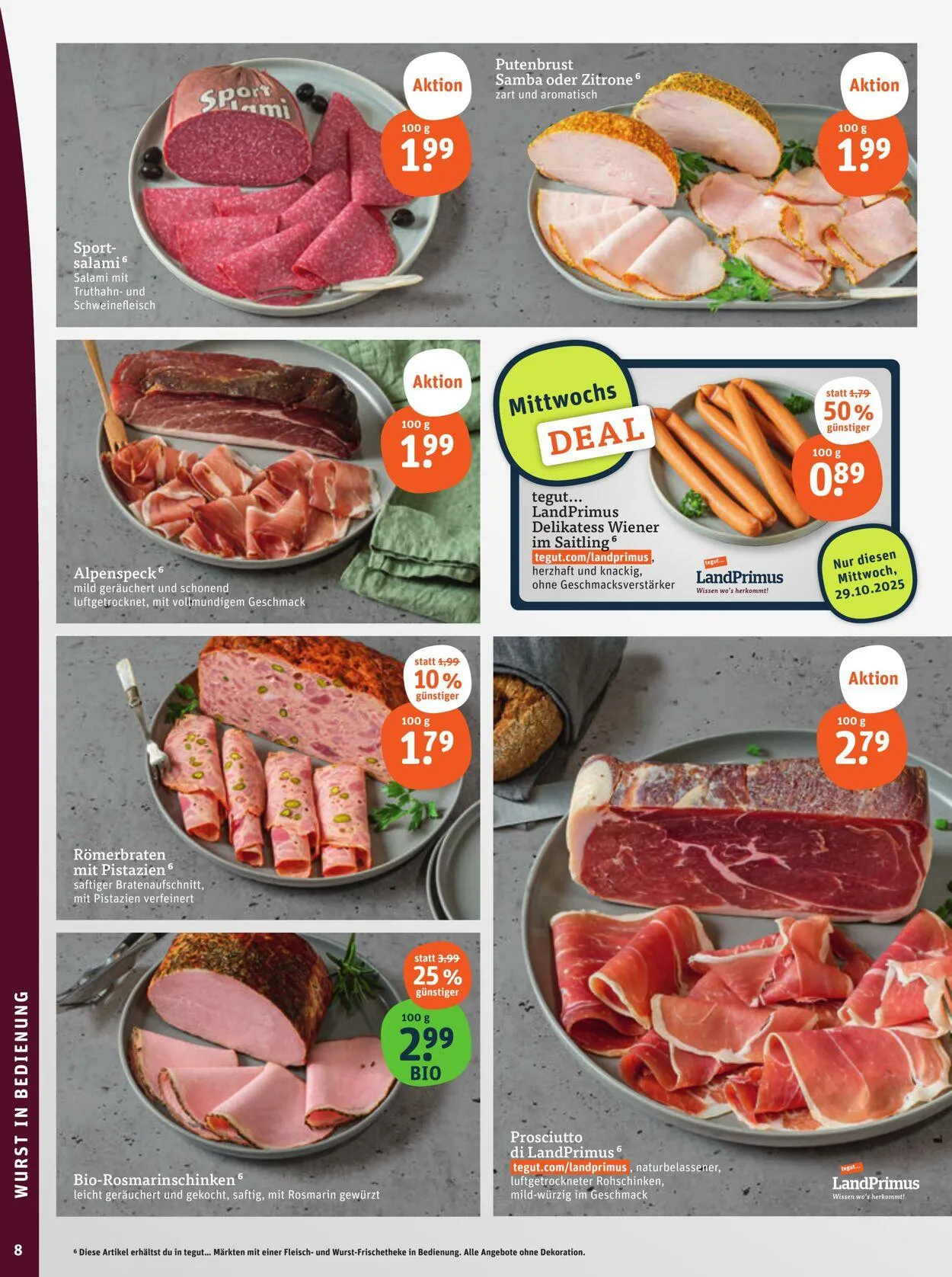 Tegut Aktueller Prospekt von 20. Oktober bis 26. Oktober 2025 - Prospekt seite 10