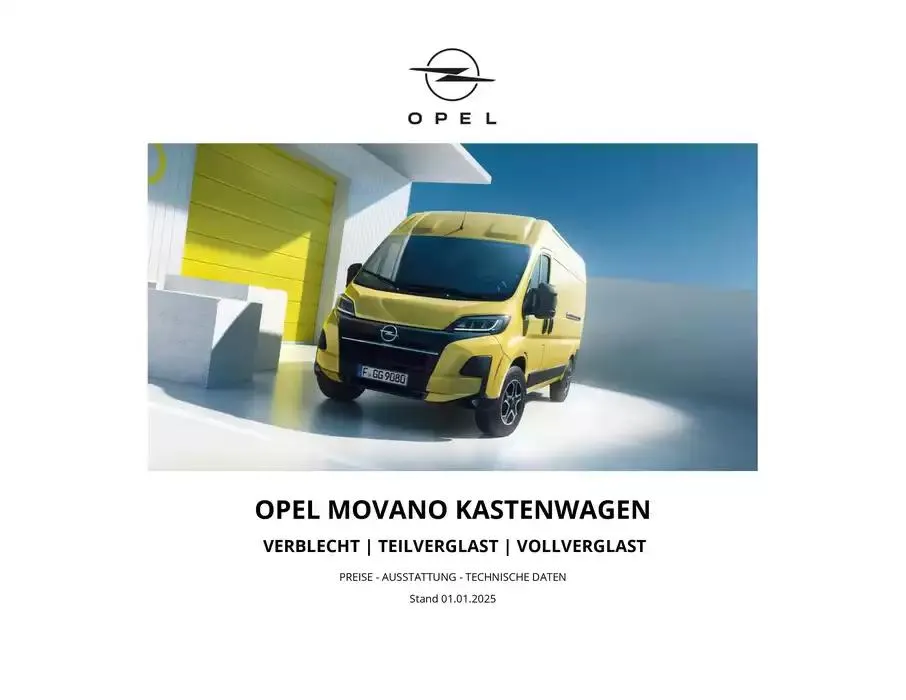 Opel Neuer Movano von 3. Januar bis 3. Januar 2026 - Prospekt seite 1